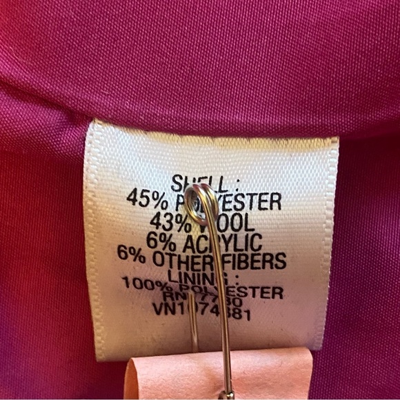 Liz Lange Maternity Tweed Lined Pea Coat Large Wool blend Target - Picture 5 of 11